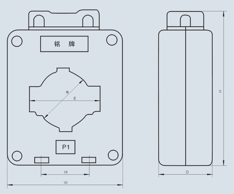 LN2-0.66-Ⅰ型電流互感器外形結(jié)構(gòu)圖