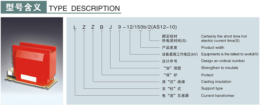 LZZBJ9-12150b2(AS12-10)型電流互感器型號(hào)說(shuō)明